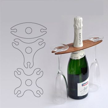 imagem do arquivo vetor para download Porta Garrafas e Copo para Vinho