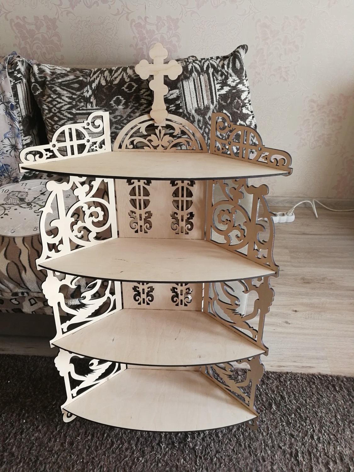 imagem do arquivo vetor para download Prateleira de Altar Cortada a Laser
