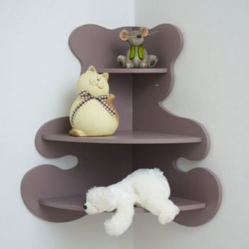 imagem do arquivo vetor para download Prateleira de Canto em Forma de Urso para Quarto