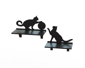 imagem do arquivo vetor para download Prateleira em Forma de Gato para Corte a Laser