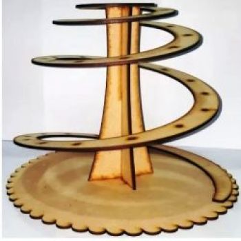 imagem do arquivo vetor para download Prateleiras de Exibição de Bolos em Espiral