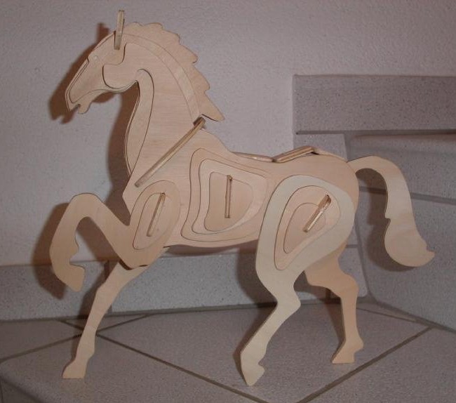 imagem do arquivo vetor para download Quebra-cabeça 3D de cavalo