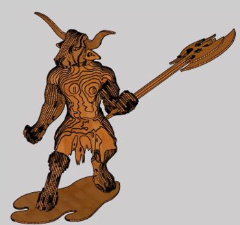imagem do arquivo vetor para download Quebra Cabeça 3D Minotauro