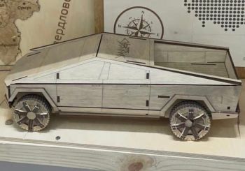 imagem do arquivo vetor para download Quebra Cabeça 3D Tesla Cybertruck