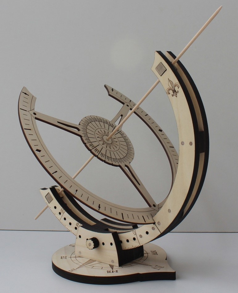 imagem do arquivo vetor para download Quebra Cabeça 3D de Relógio de Sol