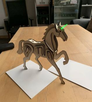 imagem do arquivo vetor para download Quebra Cabeça 3D de Unicórnio