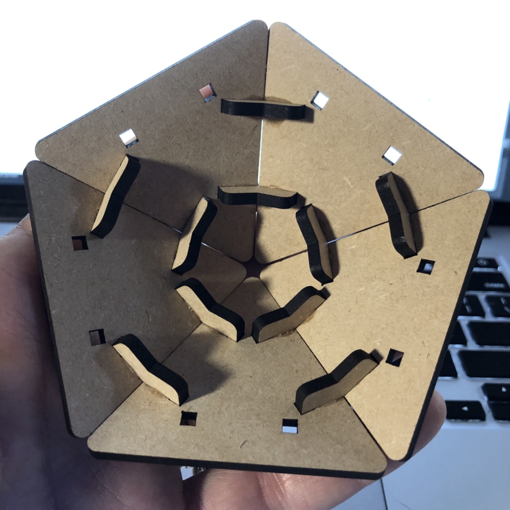 imagem do arquivo vetor para download Quebra Cabeça Icosaedro 3D