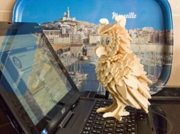 imagem do arquivo vetor para download Quebra cabeça 3D de coruja