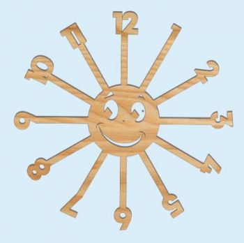 imagem do arquivo vetor para download Relógio de Parede com Tema de Sol
