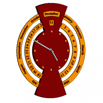 imagem do arquivo vetor para download Relógio rolante com dia e data