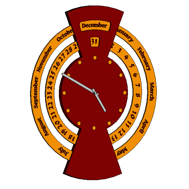 imagem do arquivo vetor para download Relógio rolante com dia e data