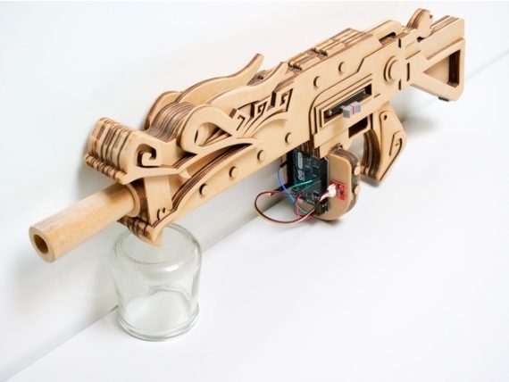 imagem do arquivo vetor para download Rifle em Madeira para Corte a Laser