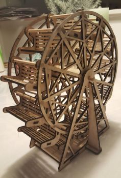 imagem do arquivo vetor para download Roda Gigante em Compensado de 3mm