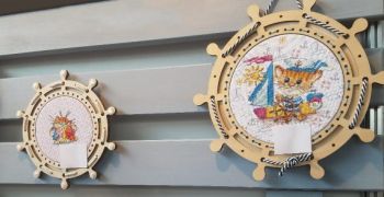 imagem do arquivo vetor para download Roda de Navio Náutico Decorativa