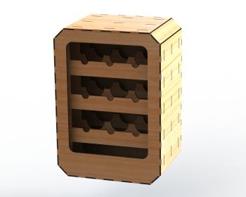 imagem do arquivo vetor para download Suporte de Vinho Retangular 6mm