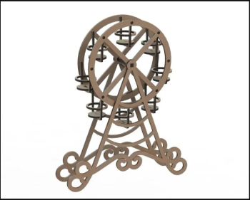 imagem do arquivo vetor para download Suporte para Cupcakes em Forma de Roda Gigante