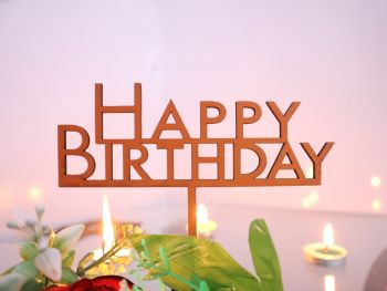 imagem do arquivo vetor para download Topo de Bolo Simples Feliz Aniversário