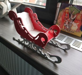 imagem do arquivo vetor para download Trenó de Papai Noel para o Natal 3mm