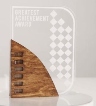imagem do arquivo vetor para download Troféu em Acrílico e Madeira