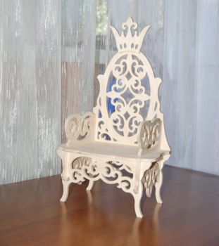 imagem do arquivo vetor para download Trono Real em Miniatura para Bonecas