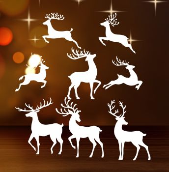 imagem do arquivo vetor para download Adesivos para Janela de Natal com Renas
