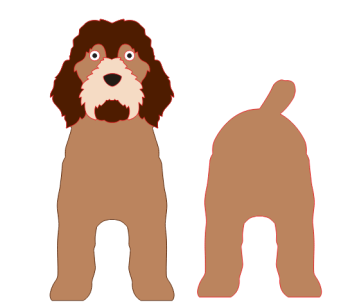 imagem do arquivo vetor para download Caixa cão Labradoodle