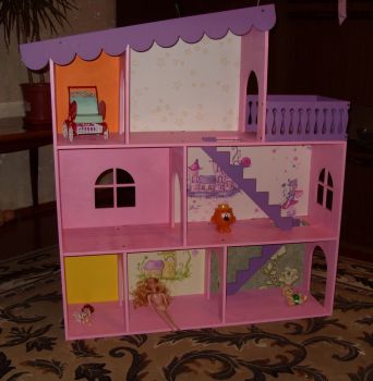 imagem do arquivo vetor para download Casa de Barbie de Madeira para Corte a Laser