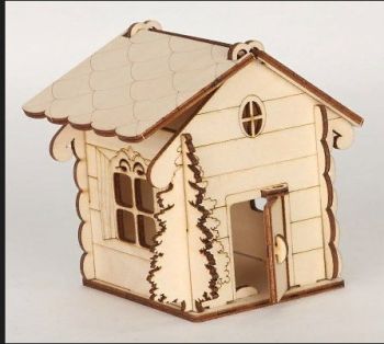 imagem do arquivo vetor para download Casa de Madeira Bonita