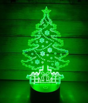 imagem do arquivo vetor para download Luminária Noturna de Árvore de Natal em Acrílico