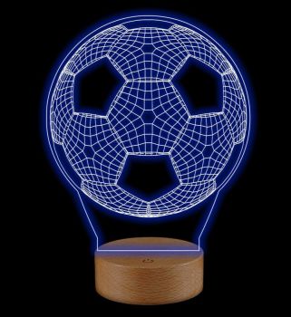 imagem do arquivo vetor para download Luminária de Acrílico com Tema de Futebol Cortada