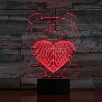 imagem do arquivo vetor para download Luminária de Madeira em Formato de Urso