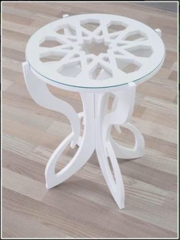 imagem do arquivo vetor para download Mesa de Café de Madeira Cortada a Laser