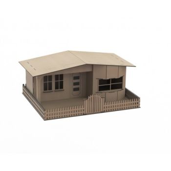 imagem do arquivo vetor para download Modelo de Casa de Madeira