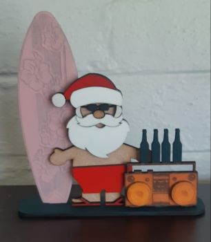 imagem do arquivo vetor para download Papai Noel de Verão em Madeira