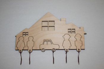 imagem do arquivo vetor para download Porta Chaves em Madeira Corte a Laser
