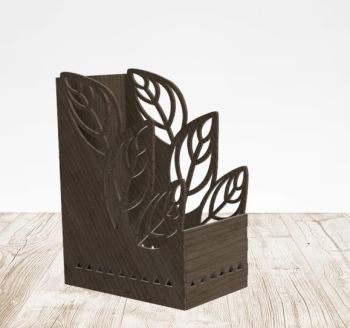 imagem do arquivo vetor para download Porta lápis de Madeira para Mesa