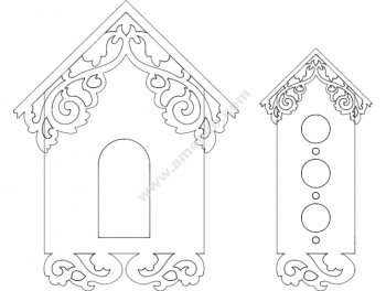 imagem do arquivo vetor para download Projeto da Frente da Casa dos Pássaros