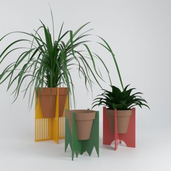 imagem do arquivo vetor para download Suportes Decorativos para Plantas