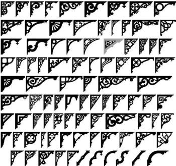 imagem do arquivo vetor para download Suportes de Parede para Corte a Laser