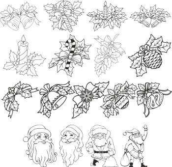 imagem do arquivo vetor para download Vetor de Decorações de Natal