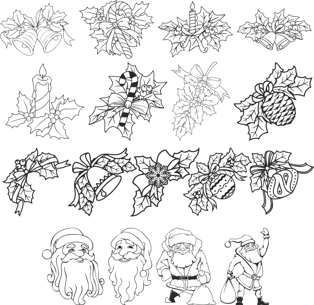imagem do arquivo vetor para download Vetor de Decorações de Natal