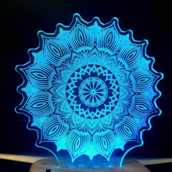 imagem do arquivo vetor para download Luminária 3D Mandala