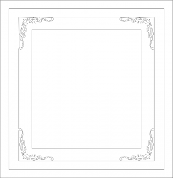 imagem do arquivo vetor para download Moldura Decorativa