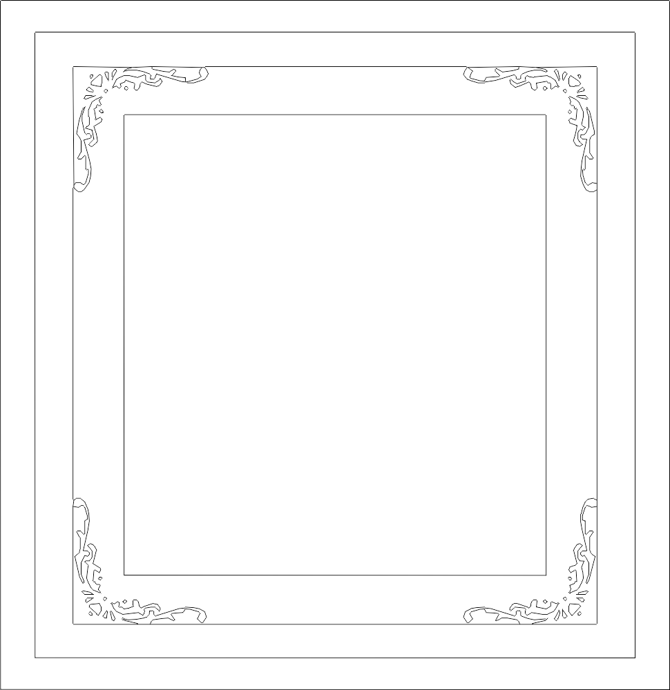 imagem do arquivo vetor para download Moldura Decorativa