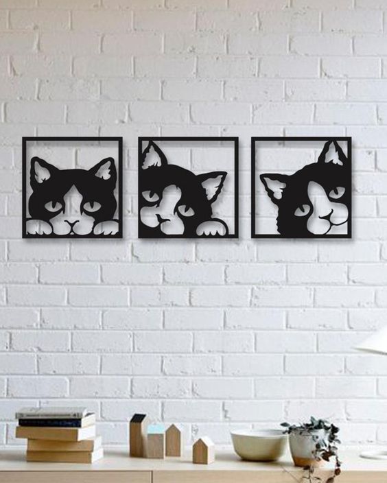 imagem do arquivo vetor para download Painéis de Gatos