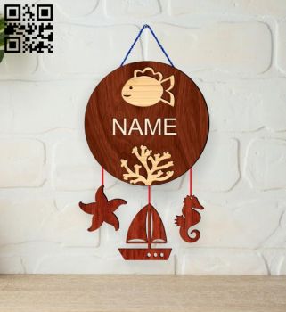 imagem do arquivo vetor para download Placa Decorativa de Quarto Infantil