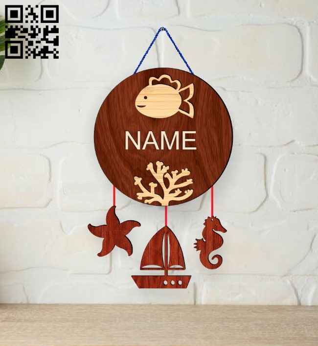 imagem do arquivo vetor para download Placa Decorativa de Quarto Infantil
