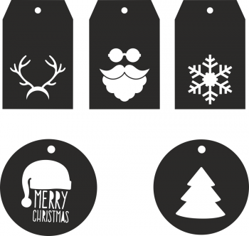imagem do arquivo vetor para download Tags de Natal