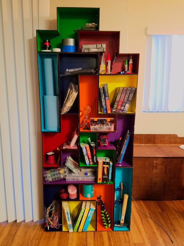 imagem do arquivo vetor para download Estante Tetris