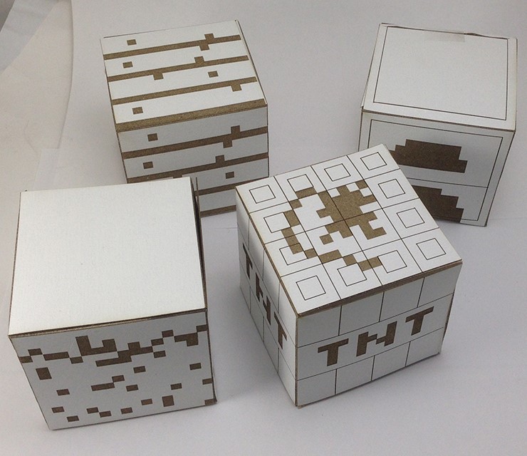 imagem do arquivo vetor para download Minecraft Cardstock Blocos